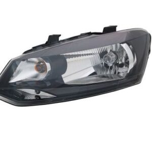 VW Polo 6R 2009 - 2014 Headlight Black Inner Left