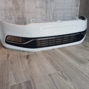 VW POLO 2014-2017 FRONT BUMPER WITH LOWER GRILLS CANDY WHITE COLOUR LB9A