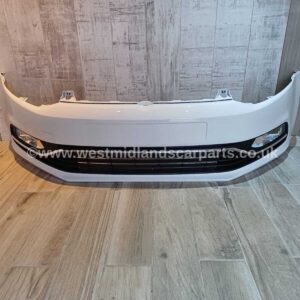 VW POLO 2014-2017 FRONT BUMPER WITH LOWER GRILLS PURE WHITE COLOUR LC9A