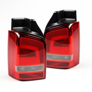 VW Transporter T5 Caravelle Tailgate 03-09 Rear Lights Lamps Set Pair Upgrade