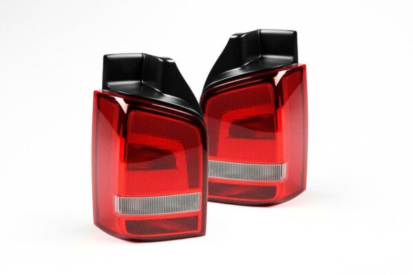 VW Transporter T5 Caravelle Tailgate 03-09 Rear Lights Lamps Set Pair Upgrade