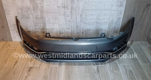 VW Polo 6R 2014 - 2017 Front Bumper with lower grills Painted in LD7R