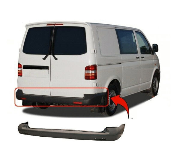 VW TRANSPORTER T5 T5.1 2003 - 2012 REAR TEXTURE BUMPER