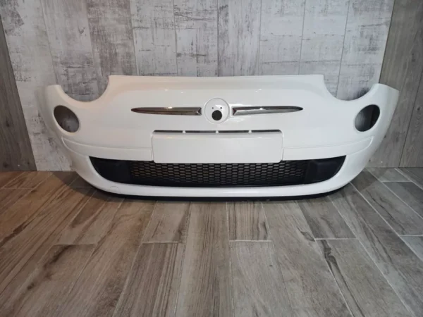 FIAT 500 2007-2015 POP MODEL FRONT BUMPER WITH GRILLS WHITE COLOUR - Image 2