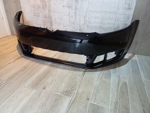 VW TOURAN 2010 - 2015 FRONT BUMPER WITH PDC PAINTED DEEP BLACK LC9X - Image 2