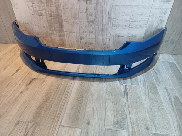 SKODA FABIA 2014-2019 FRONT BUMPER BLUE COLOUR LF5W - Image 2