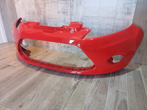 Ford Fiesta 2008 – 2012 Front Bumper with fog Light Holes Colorado Red Colour - Image 3