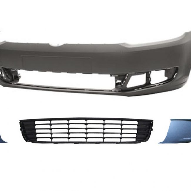 VW CADDDY 2010 – 2015 FRONT BUMPER PRIMED WITH BOTTOM GRILLS